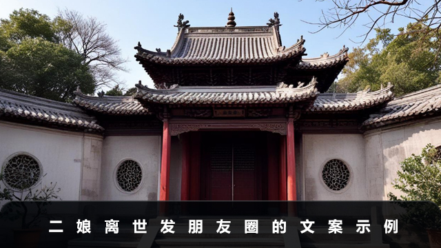 二娘离世发朋友圈怎么说